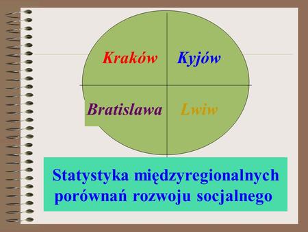 Kraków Kyjów BratislawaLwiw Statystyka międzyregionalnych porównań rozwoju socjalnego.