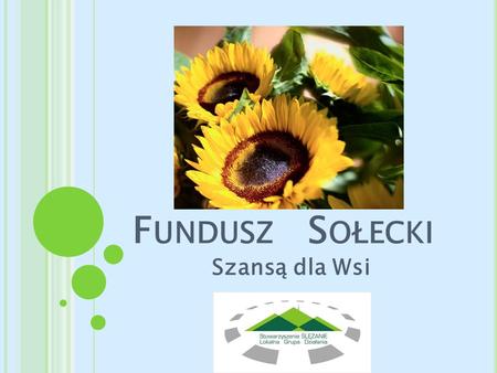 Fundusz Sołecki Szansą dla Wsi.