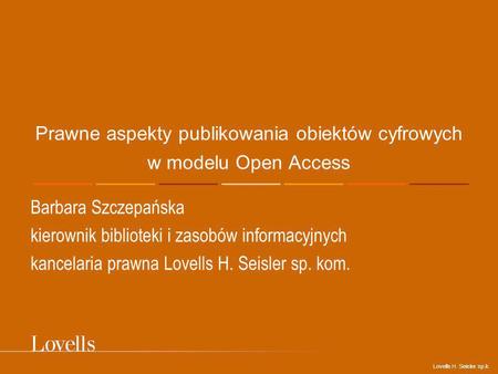 Prawne aspekty publikowania obiektów cyfrowych w modelu Open Access