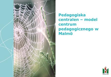 Pedagogiska centralen – model centrum pedagogicznego w Malmö