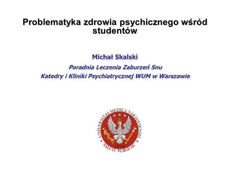 Problematyka zdrowia psychicznego wśród studentów