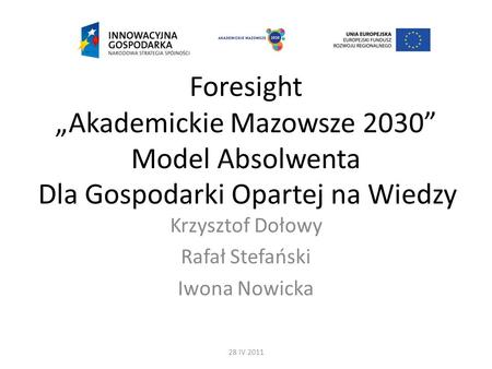 Foresight „Akademickie Mazowsze 2030” Model Absolwenta