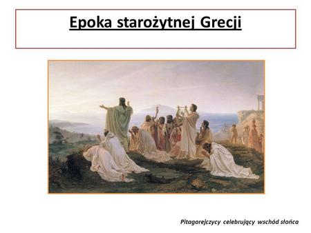 Epoka starożytnej Grecji