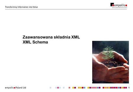 Zaawansowana składnia XML XML Schema