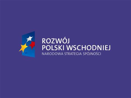 Źródła finansowania przedsięwzięć na rzecz rozwoju klastrów Program Operacyjny Rozwój Polski Wschodniej Ministerstwo Rozwoju Regionalnego Białystok,