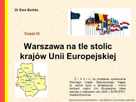 Warszawa na tle stolic krajów Unii Europejskiej