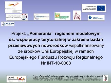 Projekt: „Pomerania” regionem modelowym ds