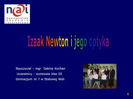 Izaak Newton i jego optyka