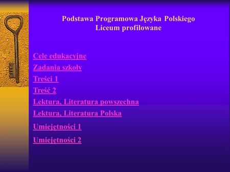 Podstawa Programowa Języka Polskiego Liceum profilowane