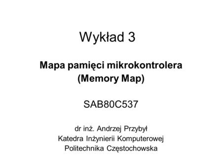 Mapa pamięci mikrokontrolera