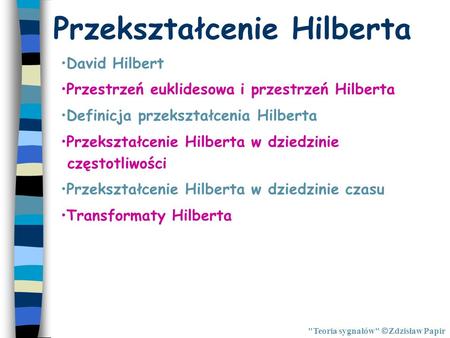 Przekształcenie Hilberta