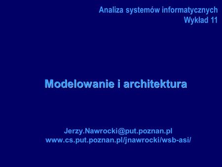 Modelowanie i architektura
