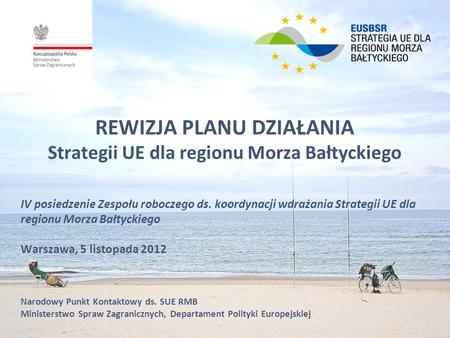 REWIZJA PLANU DZIAŁANIA Strategii UE dla regionu Morza Bałtyckiego