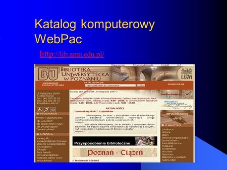Katalog komputerowy WebPac