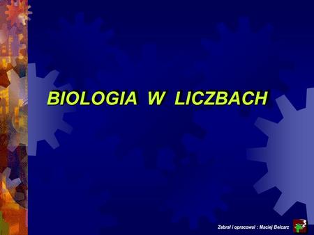 BIOLOGIA W LICZBACH Zebrał i opracował : Maciej Belcarz.