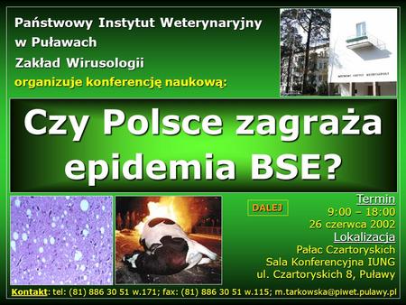 Czy Polsce zagraża epidemia BSE?