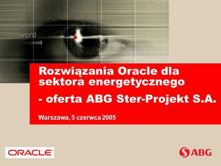Rozwiązania Oracle dla sektora energetycznego