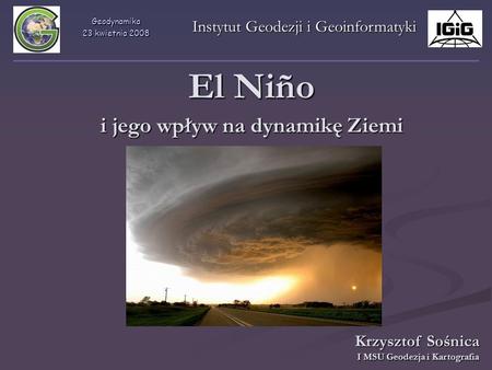 El Niño i jego wpływ na dynamikę Ziemi
