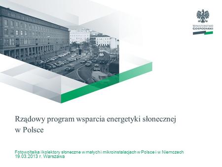 Rządowy program wsparcia energetyki słonecznej w Polsce