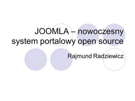JOOMLA – nowoczesny system portalowy open source