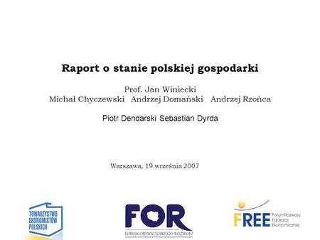 Raport o stanie polskiej gospodarki