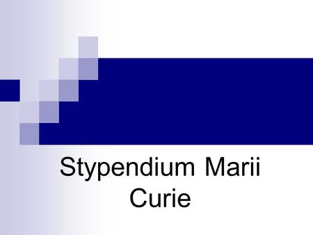 Stypendium Marii Curie
