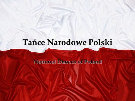 National Dances of Poland