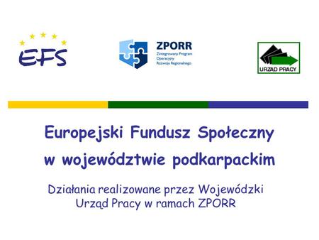 Europejski Fundusz Społeczny w województwie podkarpackim