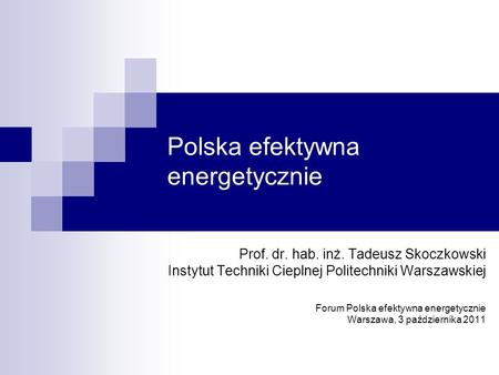 Polska efektywna energetycznie