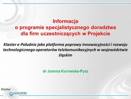 dr Joanna Kurowska-Pysz