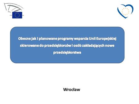 Wrocław. Środki na przedsiębiorczość MŚP 2007-2013 EFRREFS RPOPO KL Środki na wsparcie już funkcjonujących przedsiębiorstw Środki na założenie przedsiębiorstwa.