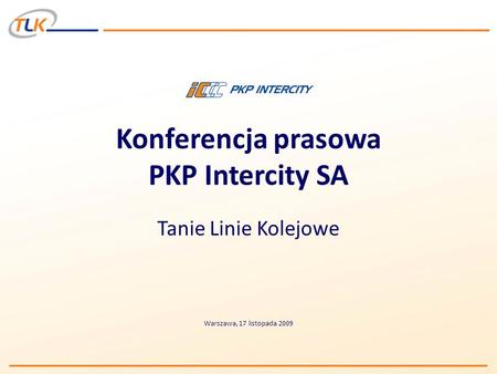 Konferencja prasowa PKP Intercity SA