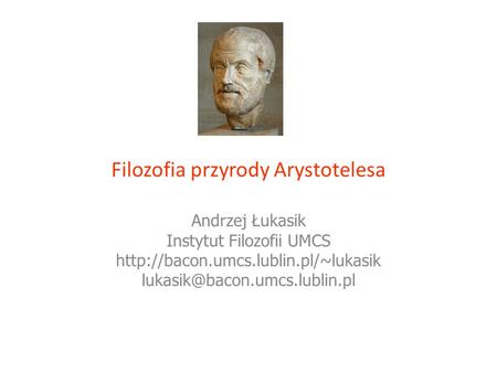 Filozofia przyrody Arystotelesa
