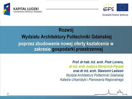 Wydziału Architektury Politechniki Gdańskiej