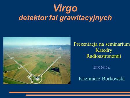 Virgo detektor fal grawitacyjnych