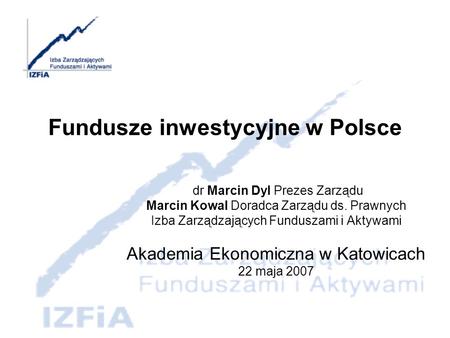 Fundusze inwestycyjne w Polsce