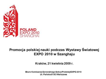 Biuro Komisarza Generalnego Sekcji Polskiej EXPO 2010