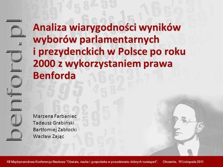Marzena Farbaniec Tadeusz Grabiński Bartłomiej Zabłocki Wacław Zając