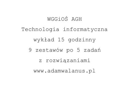 Technologia informatyczna