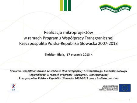 Realizacja mikroprojektów w ramach Programu Współpracy Transgranicznej