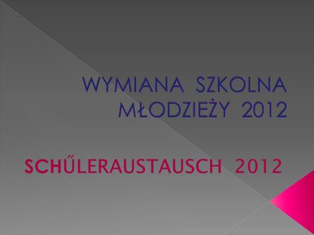 SCHŰLERAUSTAUSCH 2012.