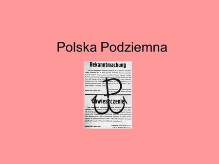 Polska Podziemna.