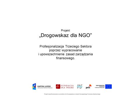 Projekt „Drogowskaz dla NGO”