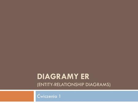 Diagramy ER (Entity-relationship diagrams)