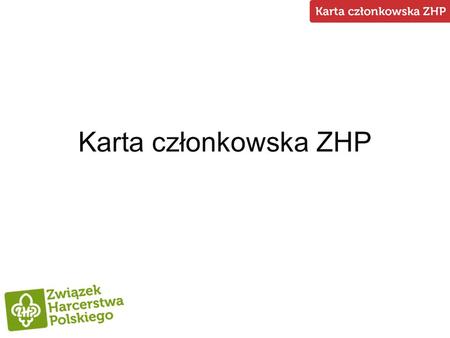 Karta członkowska ZHP.