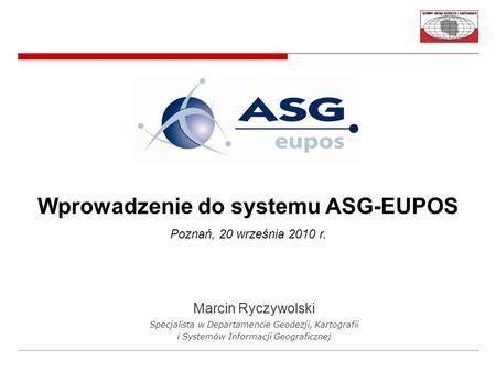 Wprowadzenie do systemu ASG-EUPOS