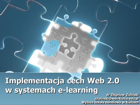 Implementacja cech Web 2.0 w systemach e-learning