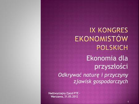 IX Kongres Ekonomistów Polskich