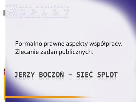 Jerzy Boczoń – Sieć SPLOT