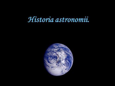 Historia astronomii..